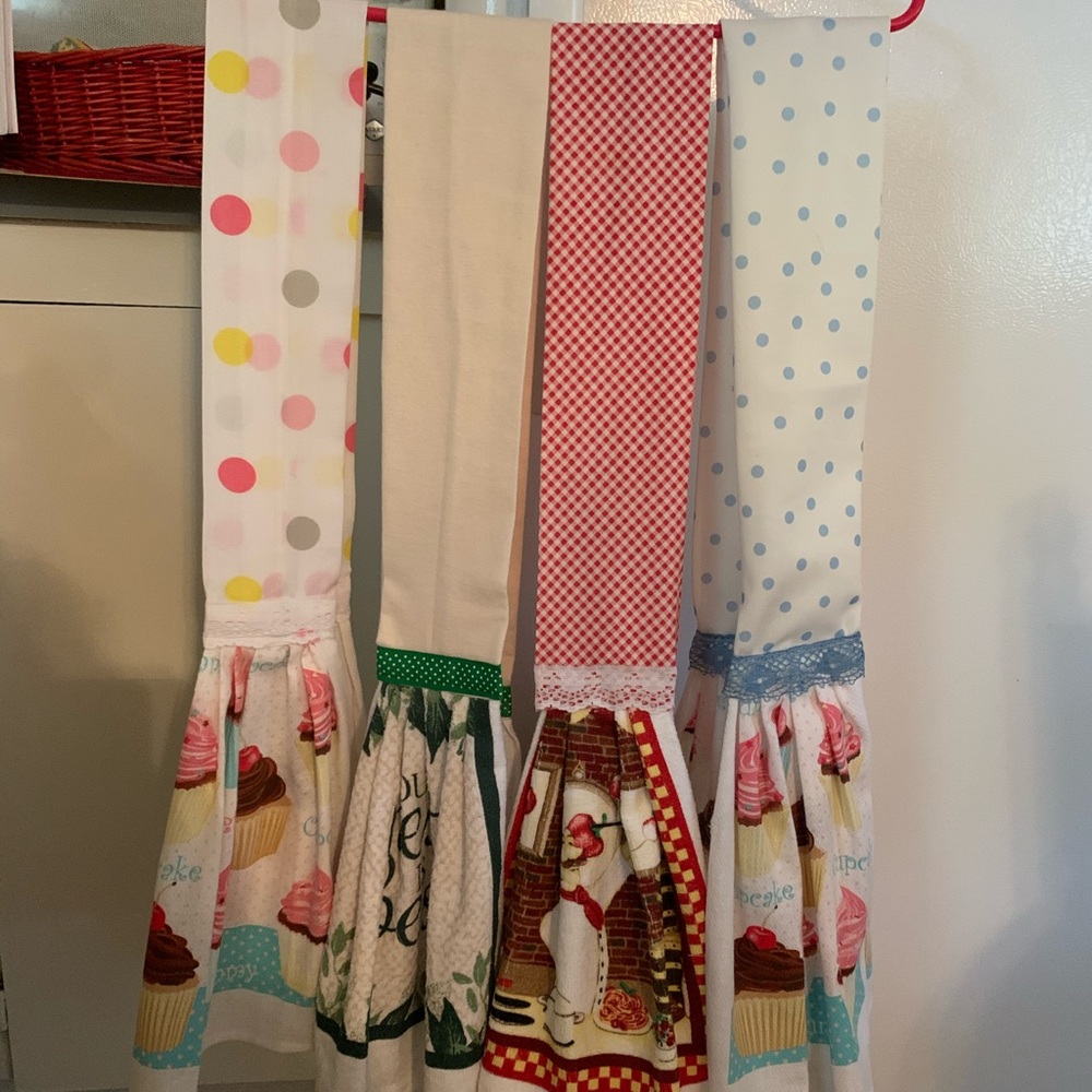 Handmade hanging dish towels